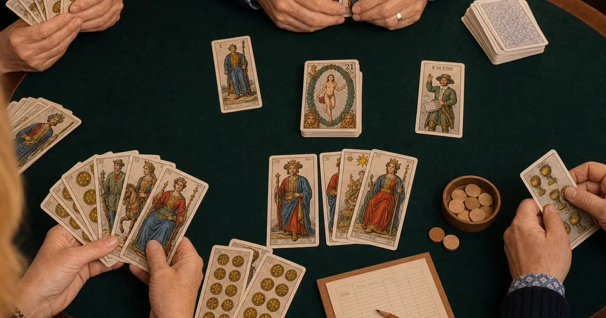 Jeu de tarot français de 78 cartes — Calculateur de points