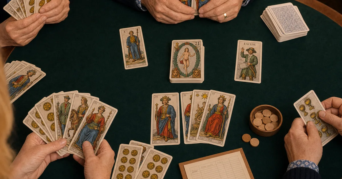Jeu de tarot français de 78 cartes — Feuille de score