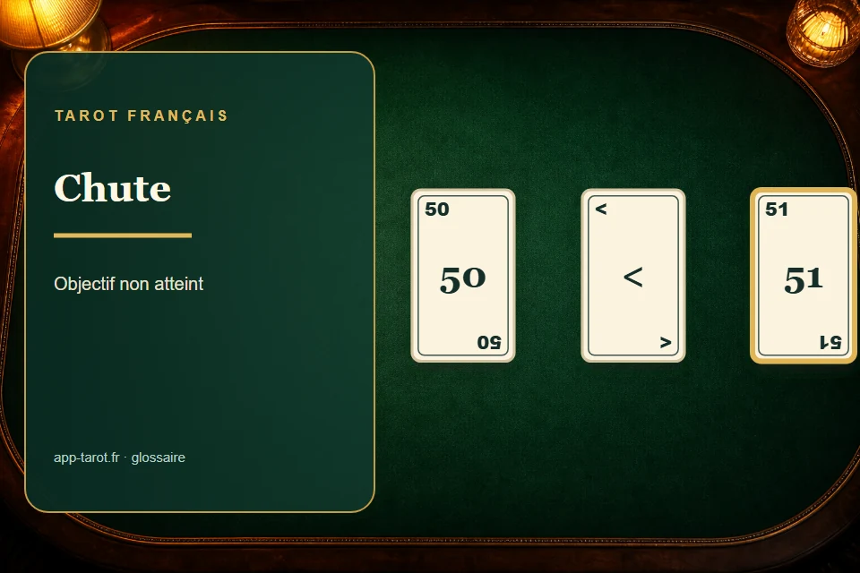 Cartes et joueurs de tarot français illustrant La chute au tarot : le revers du preneur