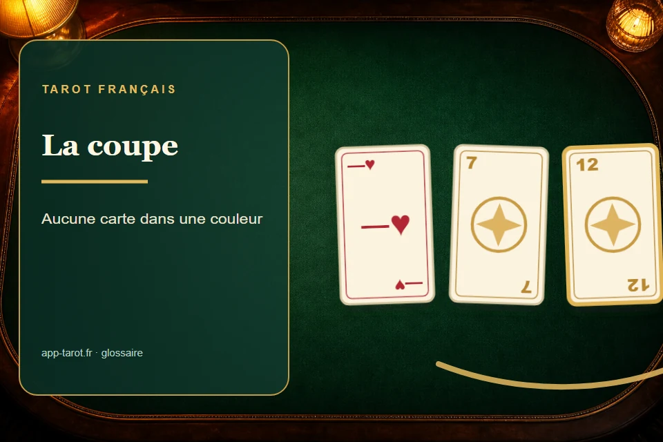 Cartes et joueurs de tarot français illustrant La coupe au tarot : quand l'absence devient une force