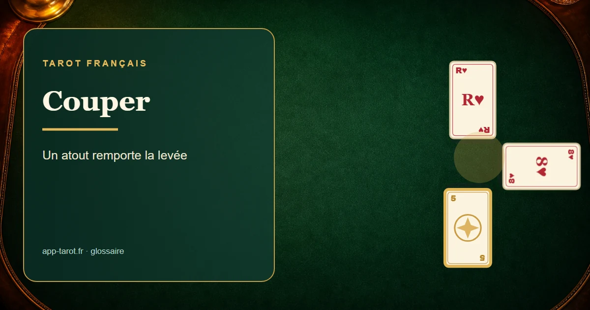 Jeu de tarot français de 78 cartes — Couper au tarot : la force de l'atout