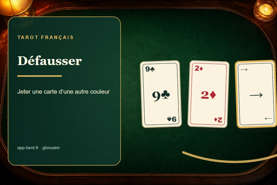 Cartes et joueurs de tarot français illustrant Se défausser au tarot : l'art de lâcher au bon moment