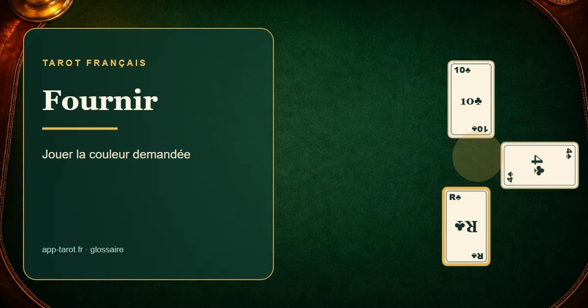 Jeu de tarot français de 78 cartes — Fournir au tarot : la première obligation du joueur