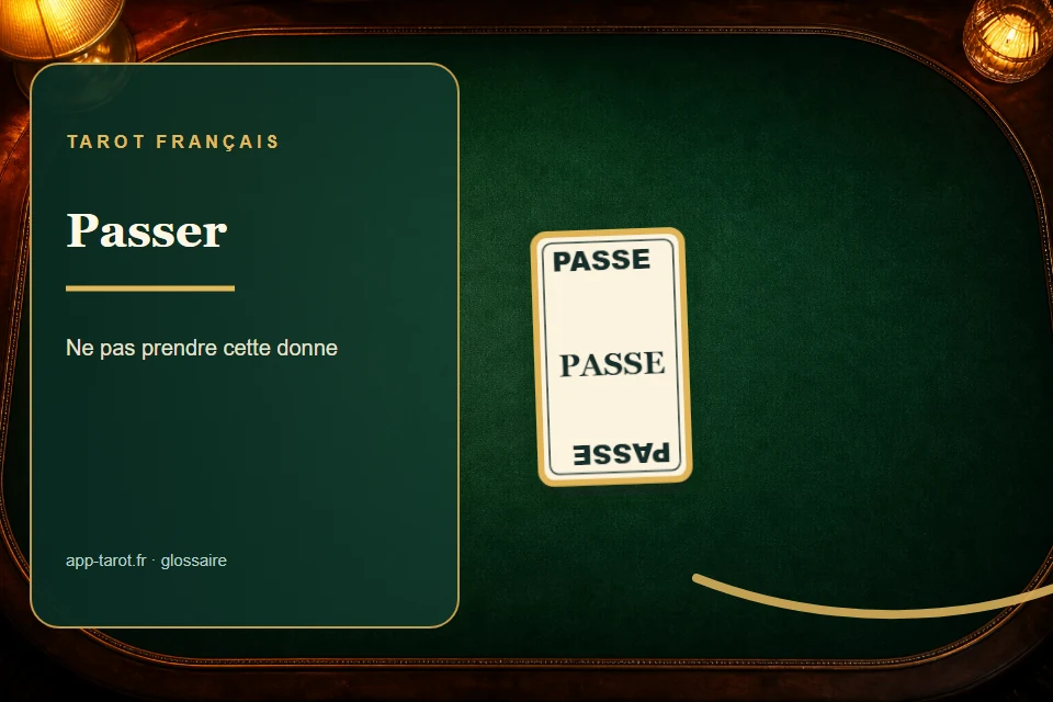 Cartes et joueurs de tarot français illustrant Passer au tarot : l'art de savoir renoncer