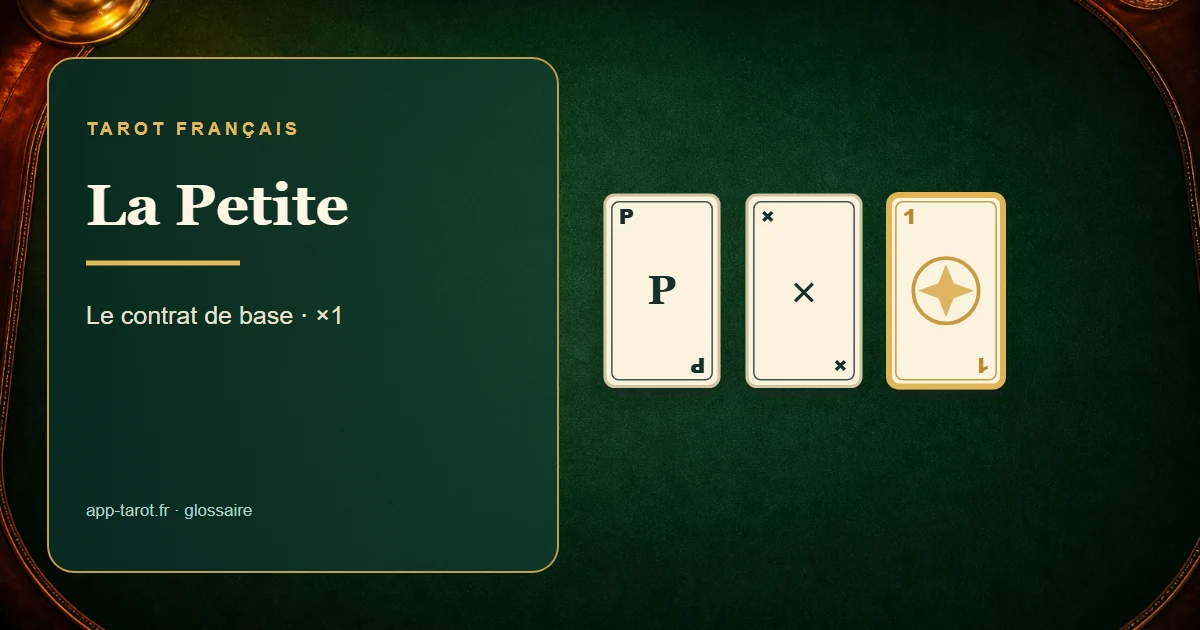 Jeu de tarot français de 78 cartes — La Petite au tarot : le contrat de base