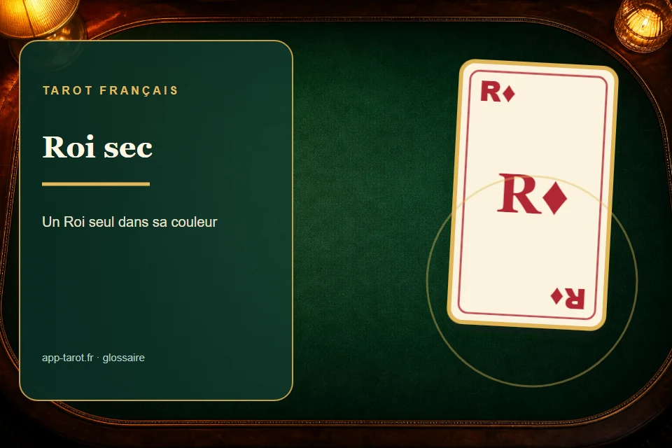 Cartes et joueurs de tarot français illustrant Le roi sec au tarot : la fragilité d'une grosse carte