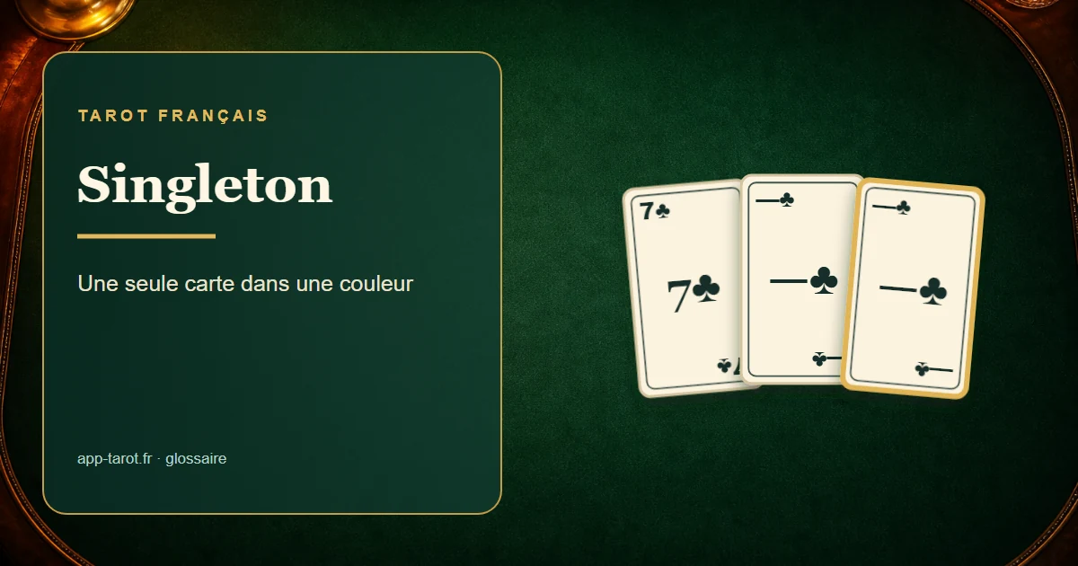 Jeu de tarot français de 78 cartes — Singleton et doubleton au tarot : la valeur des couleurs courtes