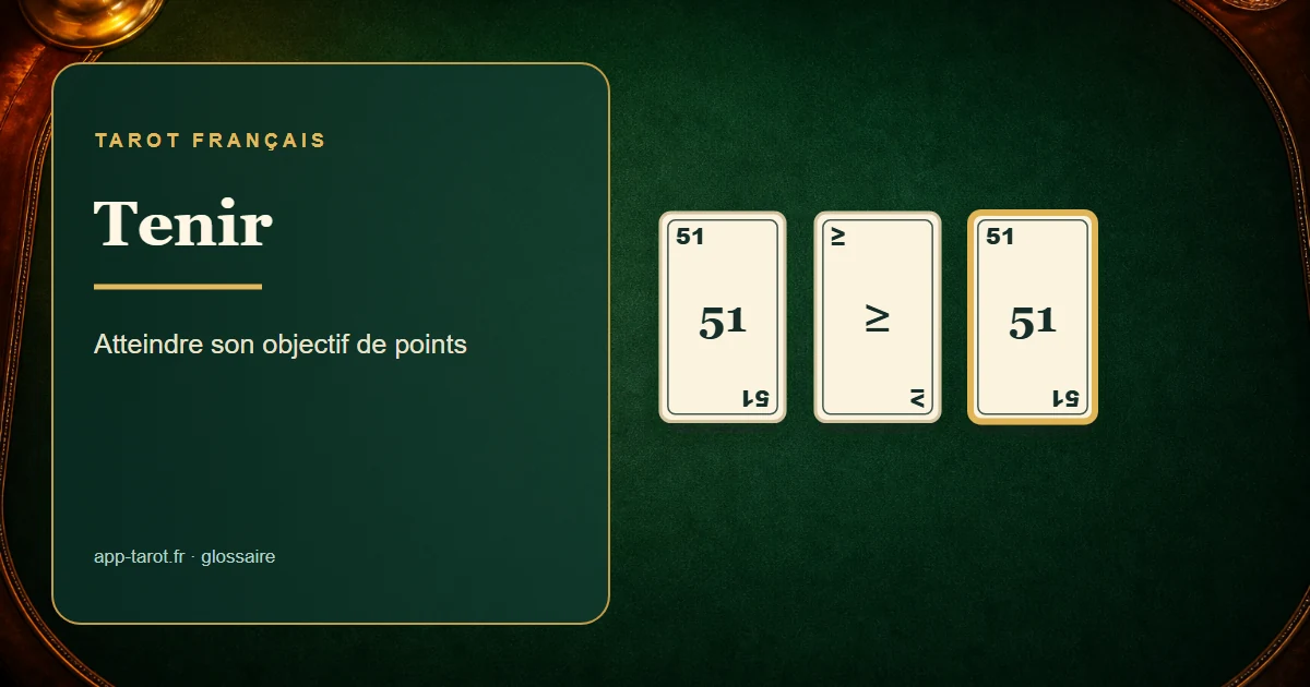Jeu de tarot français de 78 cartes — Tenir son contrat au tarot : l'art de franchir la barre