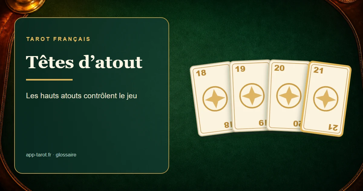 Jeu de tarot français de 78 cartes — Les têtes d'atout au tarot : les cartes du contrôle